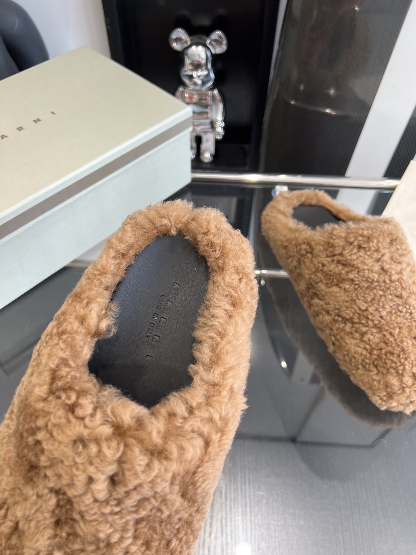 Marni Fussbett Sabot Slide Caramel PB SBMS004601 LM071 00M24