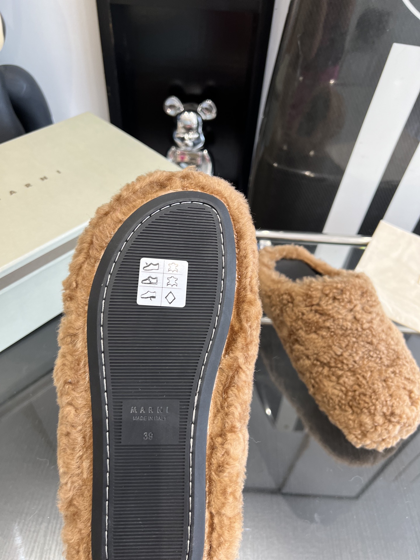 Marni Fussbett Sabot Slide Caramel PB SBMS004601 LM071 00M24