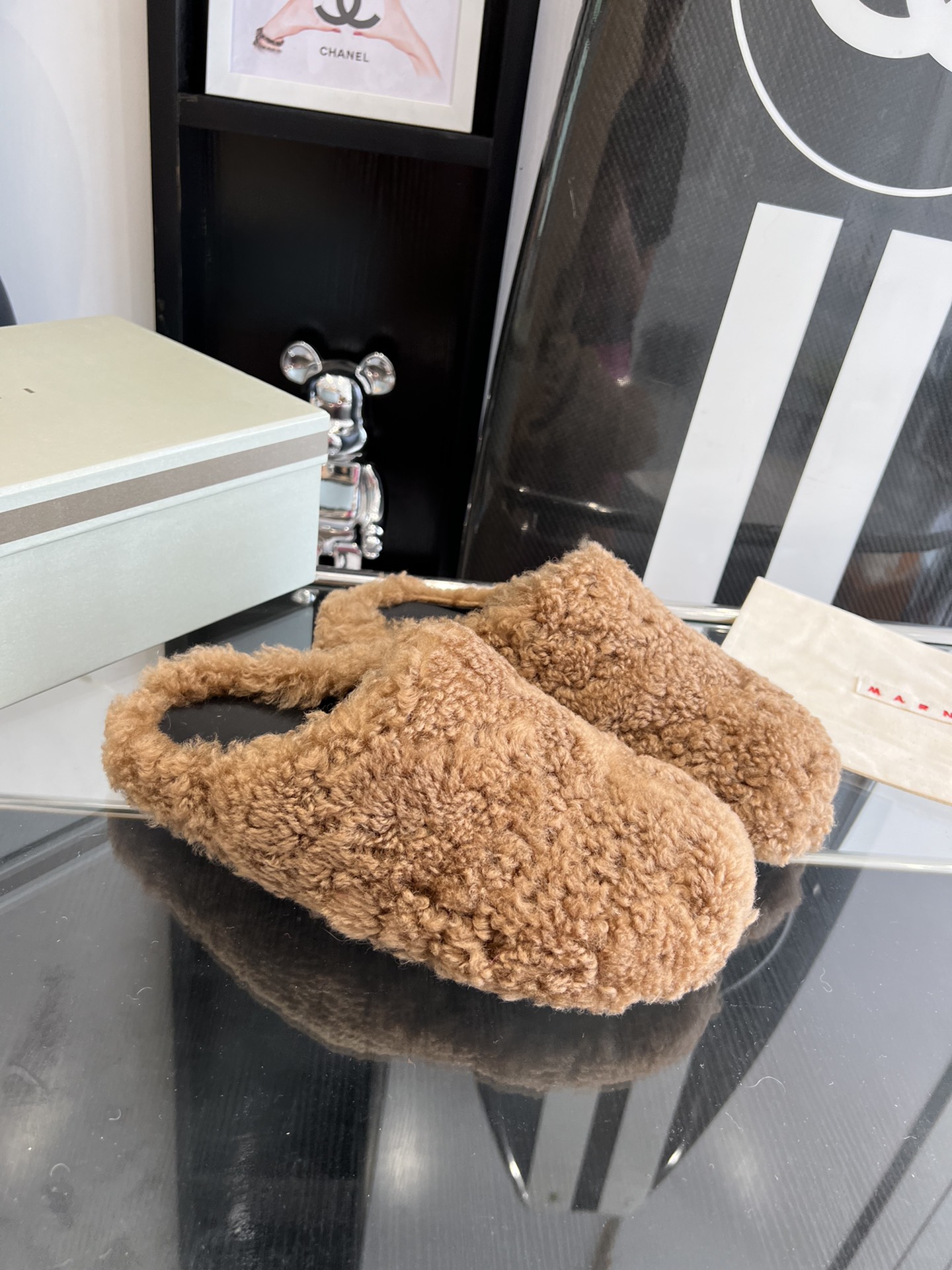 Marni Fussbett Sabot Slide Caramel PB SBMS004601 LM071 00M24