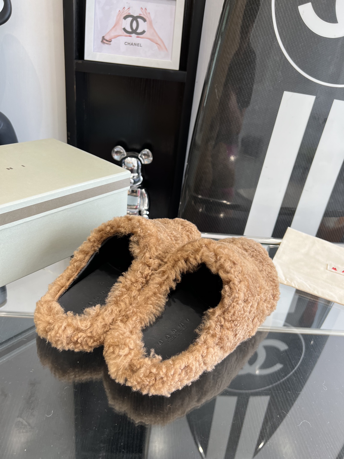 Marni Fussbett Sabot Slide Caramel PB SBMS004601 LM071 00M24