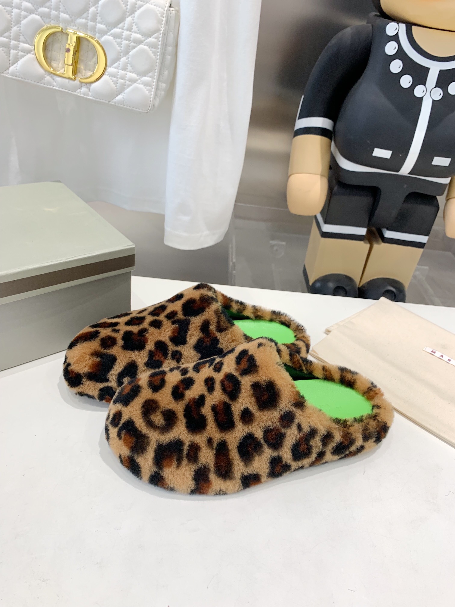 Marni Fussbett Sabot Slide Leopard PB SBMS004601 LM071 00M24
