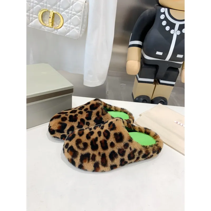 Marni Fussbett Sabot Slide Leopard PB SBMS004601 LM071 00M24