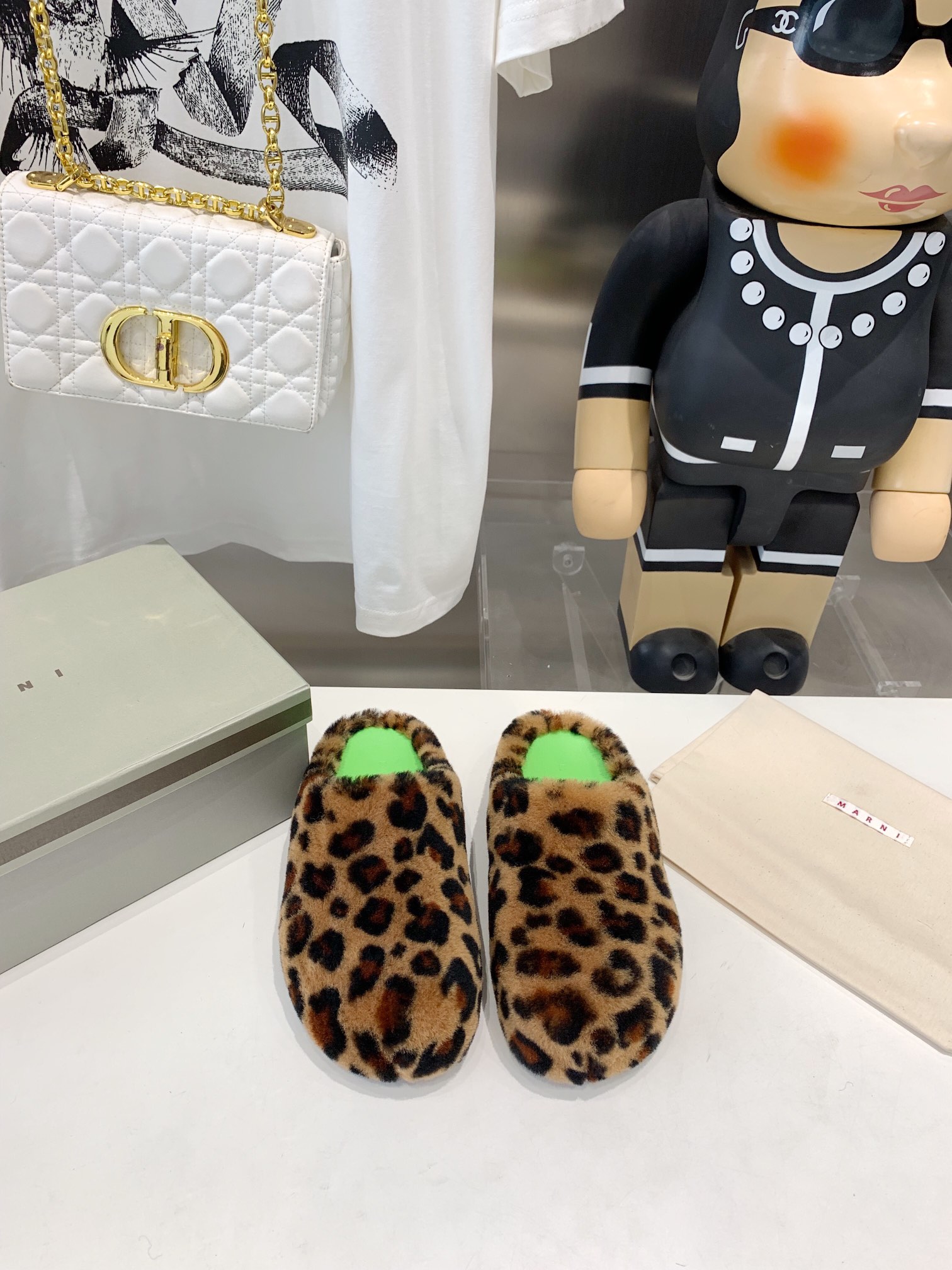 Marni Fussbett Sabot Slide Leopard PB SBMS004601 LM071 00M24
