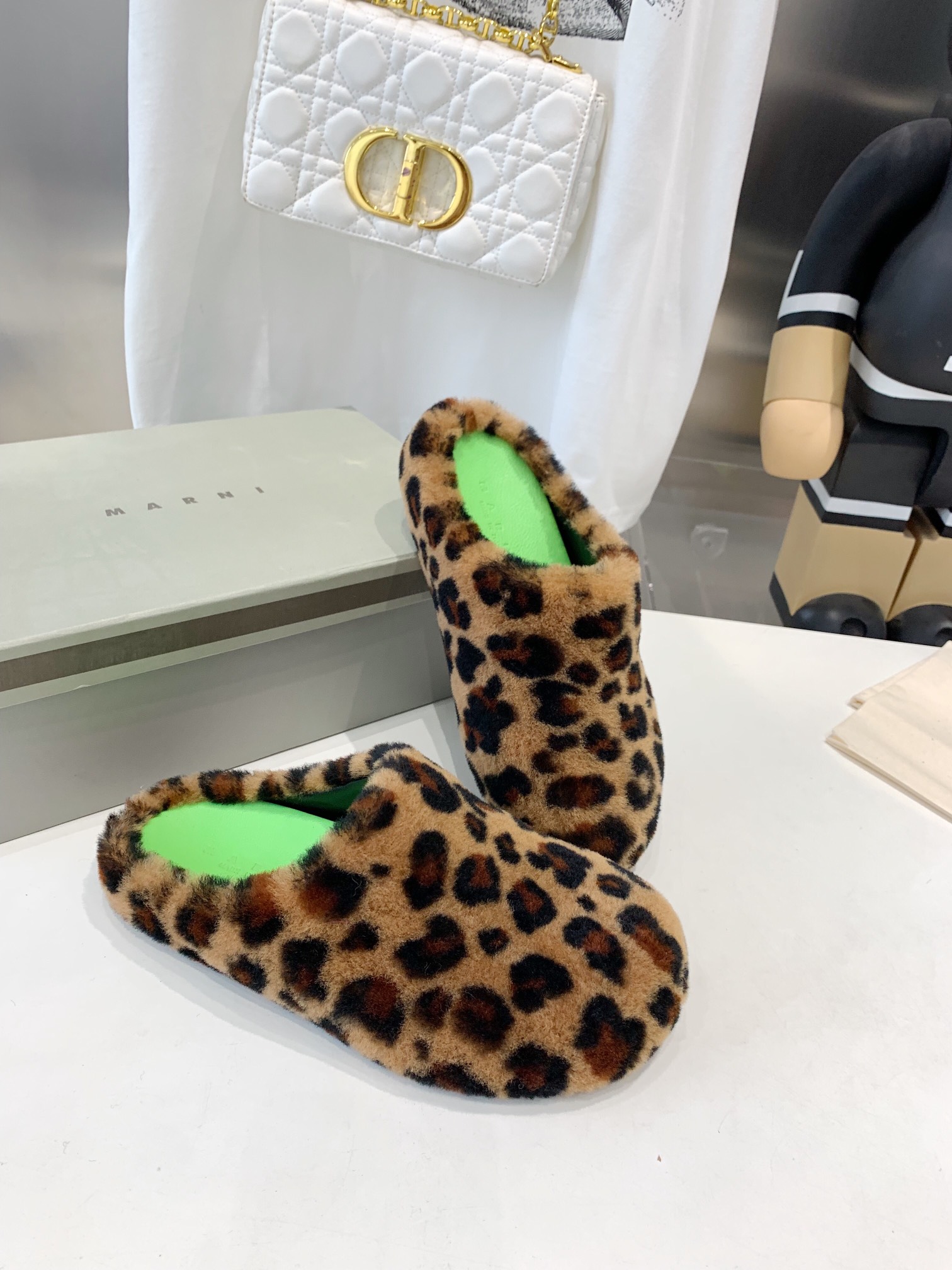 Marni Fussbett Sabot Slide Leopard PB SBMS004601 LM071 00M24