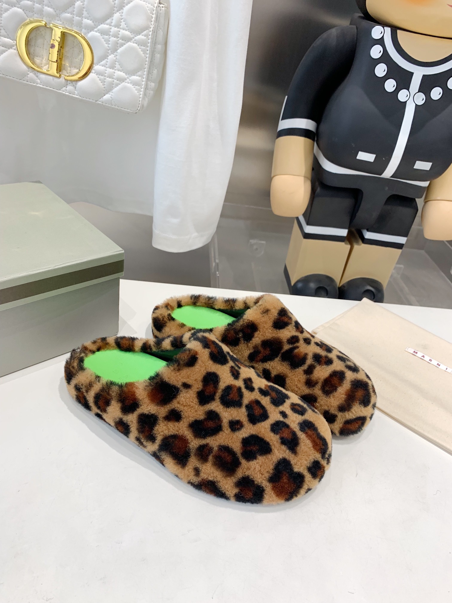 Marni Fussbett Sabot Slide Leopard PB SBMS004601 LM071 00M24