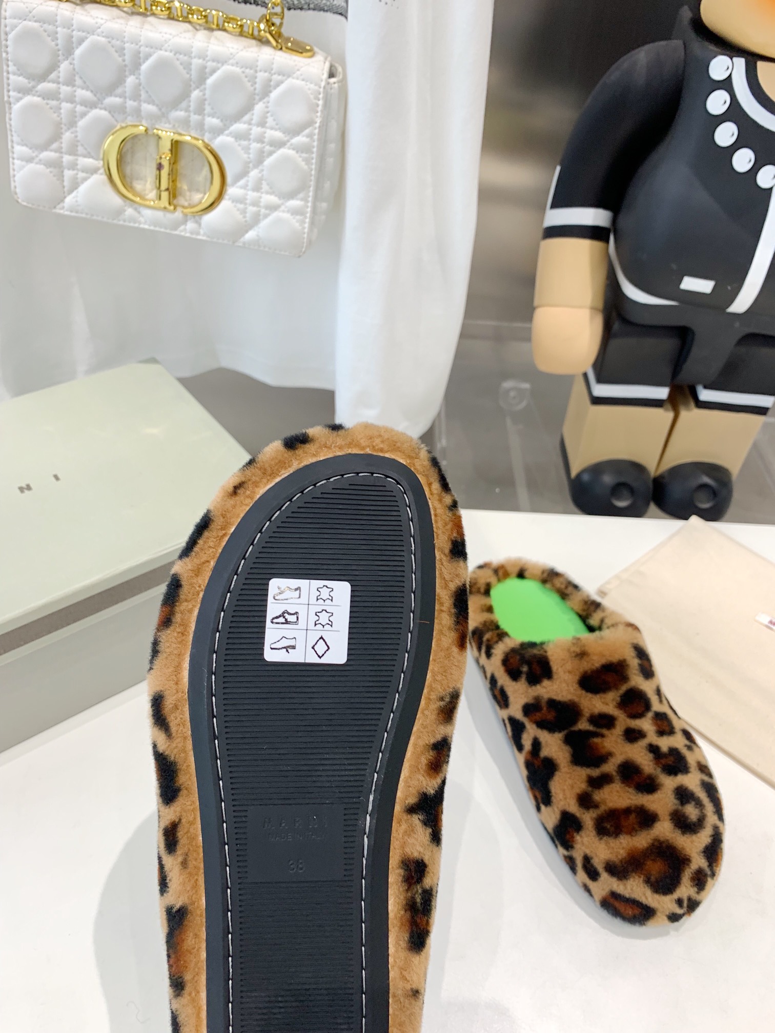 Marni Fussbett Sabot Slide Leopard PB SBMS004601 LM071 00M24