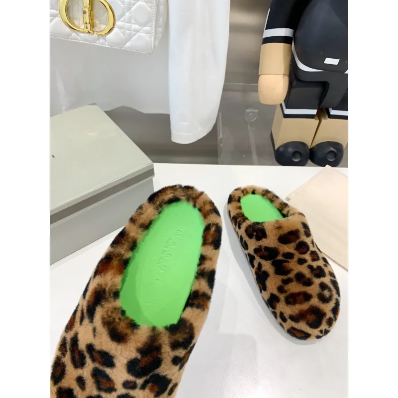 Marni Fussbett Sabot Slide Leopard PB SBMS004601 LM071 00M24