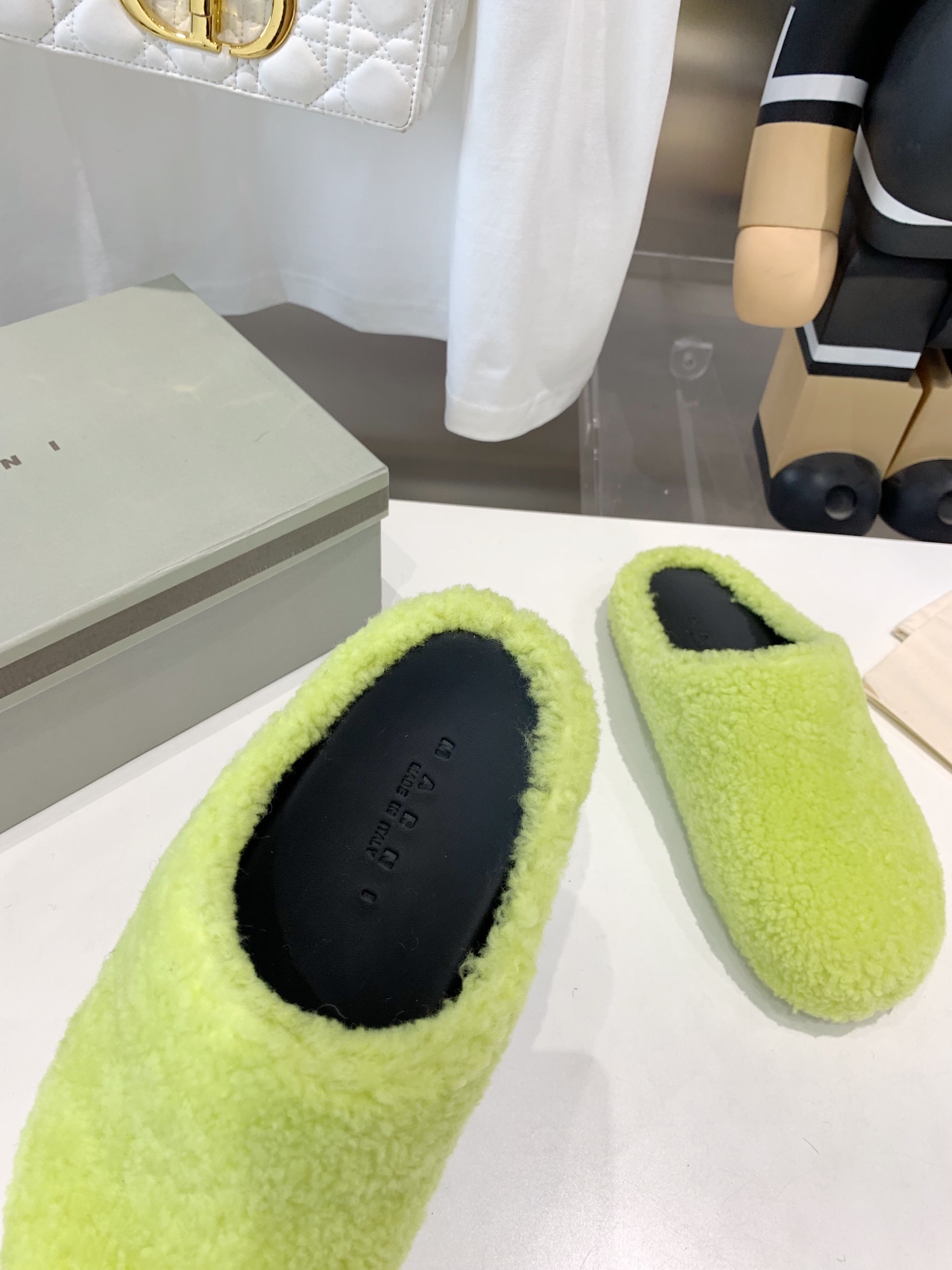 Marni Fussbett Sabot Slide Green PB SBMS004601 LM071 00M24