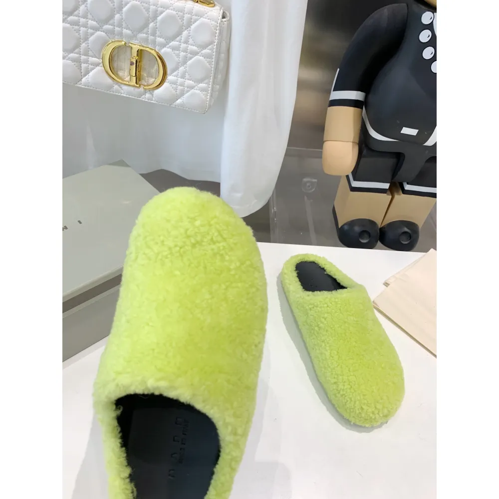 Marni Fussbett Sabot Slide Green PB SBMS004601 LM071 00M24