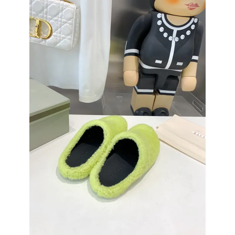 Marni Fussbett Sabot Slide Green PB SBMS004601 LM071 00M24