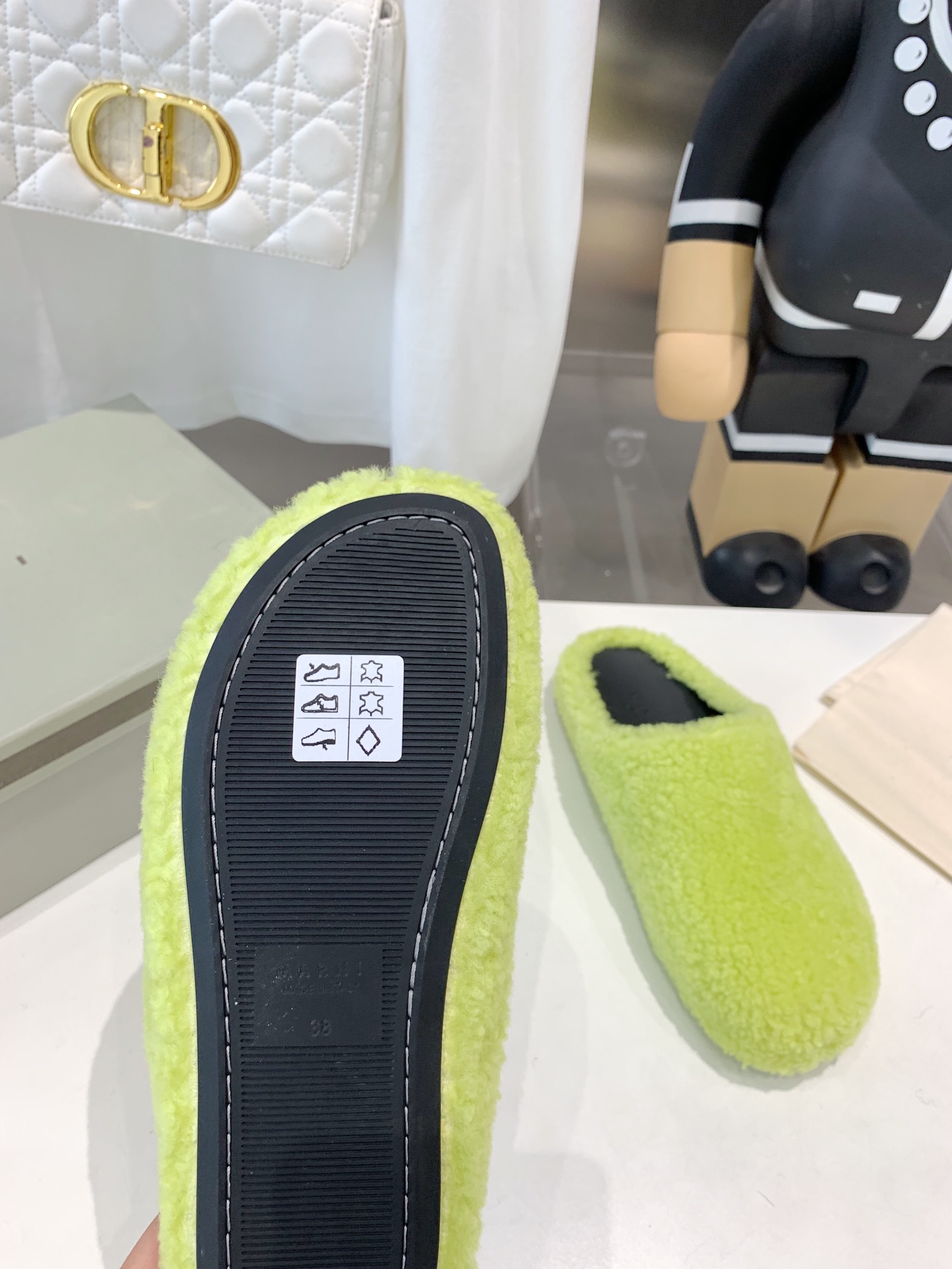 Marni Fussbett Sabot Slide Green PB SBMS004601 LM071 00M24