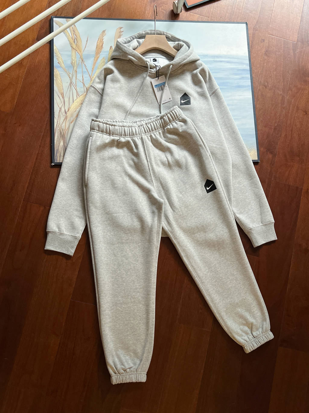 Nike x DSM Sportswear Tech FleeceHoodie & Joggers Sweatpants Set Black/Grey YZ DJ2760-010-063 DJ2767-010-063