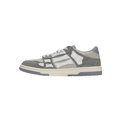 Amiri Gray Crystal Skel Top Low Sneakers PB380241127 01