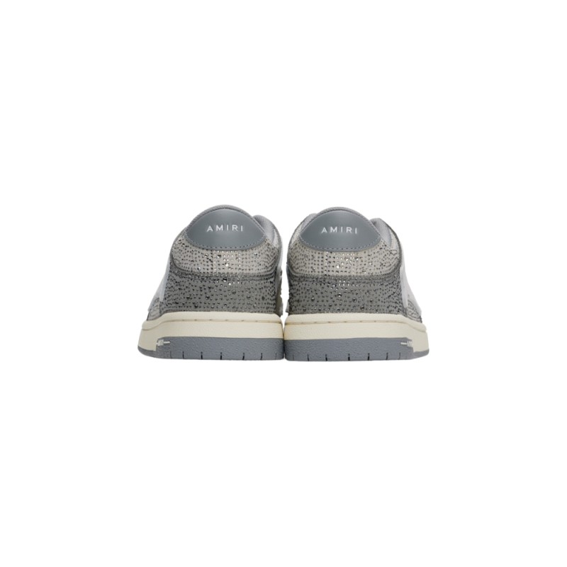 Amiri Gray Crystal Skel Top Low Sneakers PB380241127