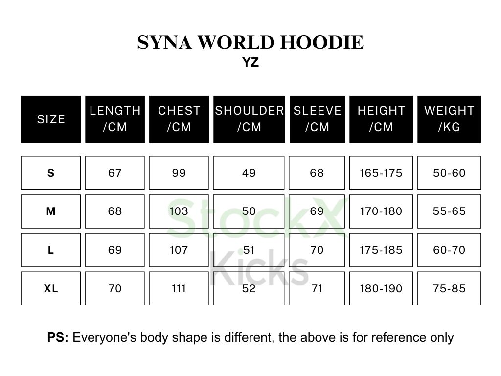 Syna World Hoodies & Pants Tracksuit Grey/Blue/Green/Red/Black Set YZ 241203