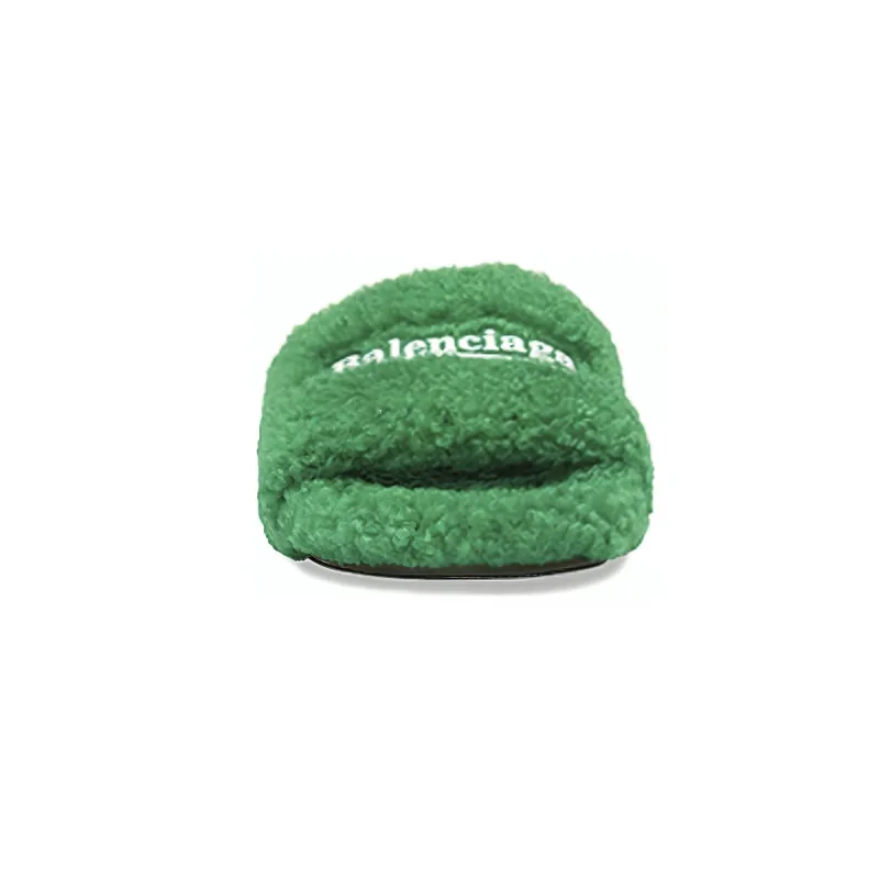 Balenciaga Furry Slide Green CK 654261W2DO13060（QC needs at least 5 days or more）
