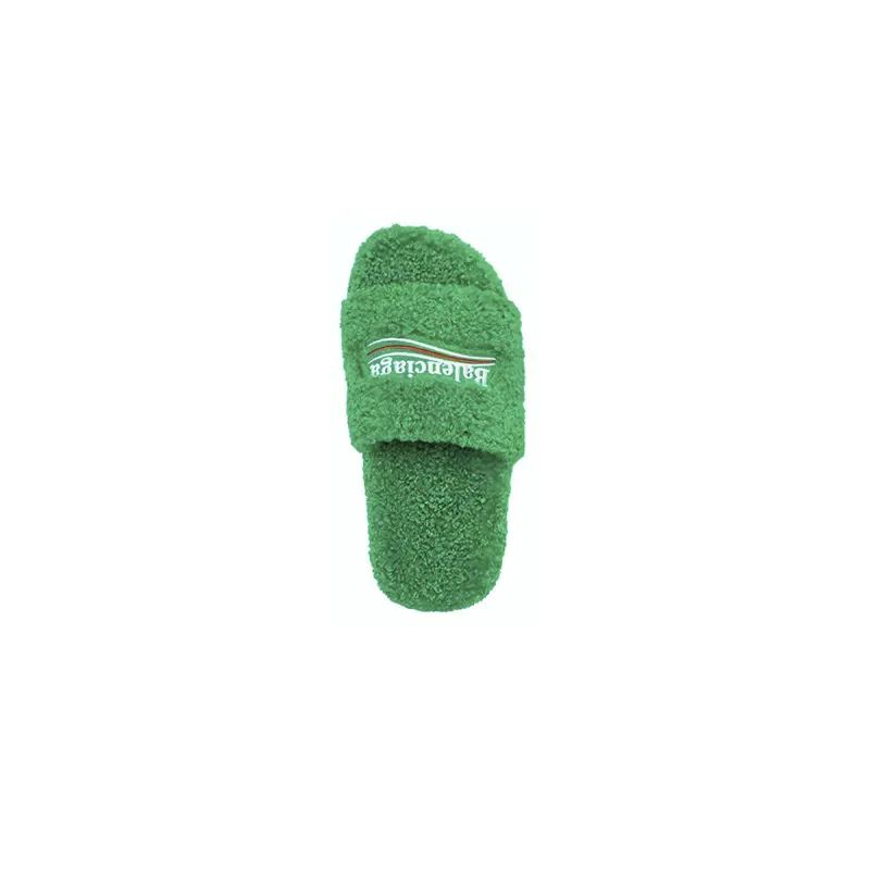 Balenciaga Furry Slide Green CK 654261W2DO13060（QC needs at least 5 days or more）