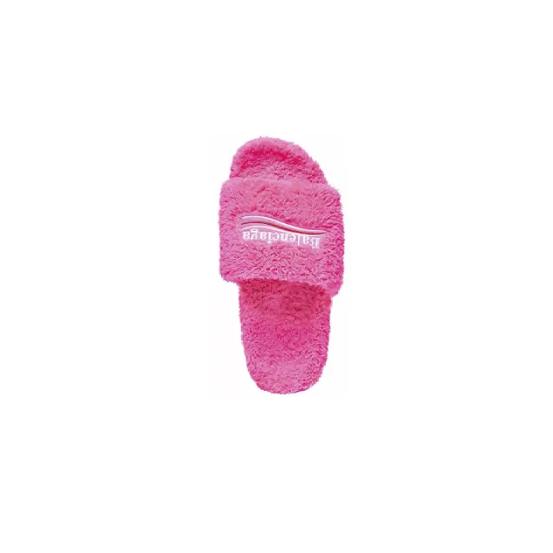 Balenciaga Furry Slide Pink CK 654261WBDZ05096（QC needs at least 5 days or more）