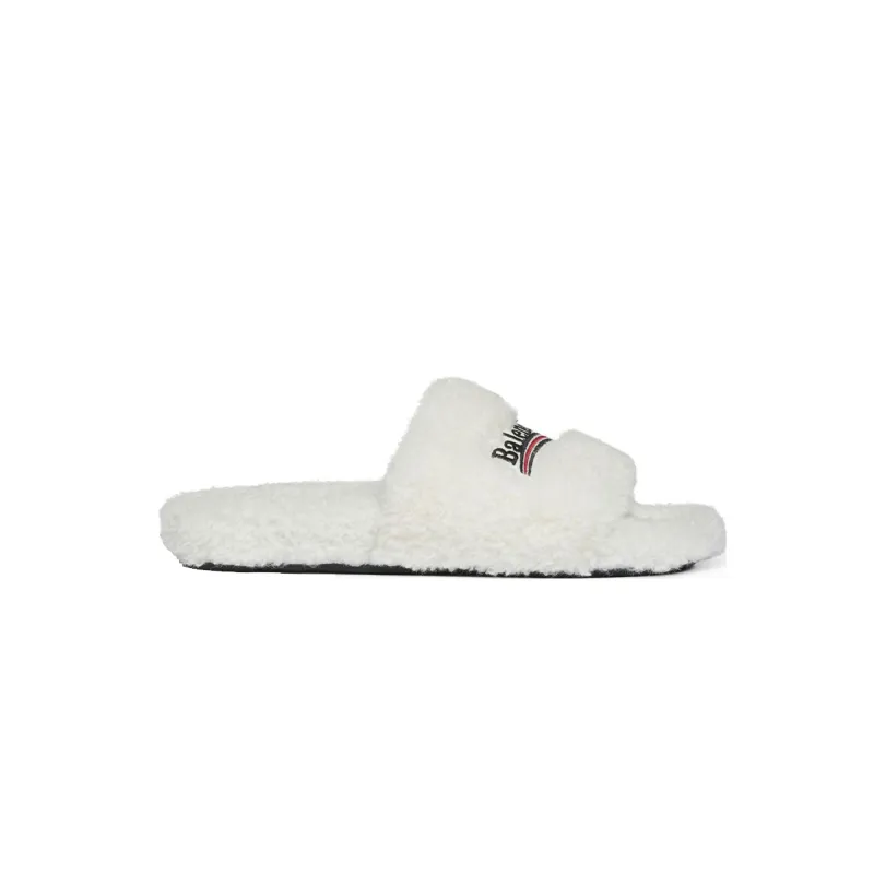 Balenciaga Furry Slide White CK 654261W2DO19906（QC needs at least 5 days or more）