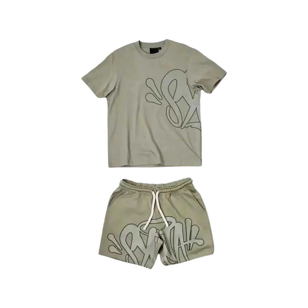 Syna World T-shirt & Short Tracksuit Green Set CK 241205