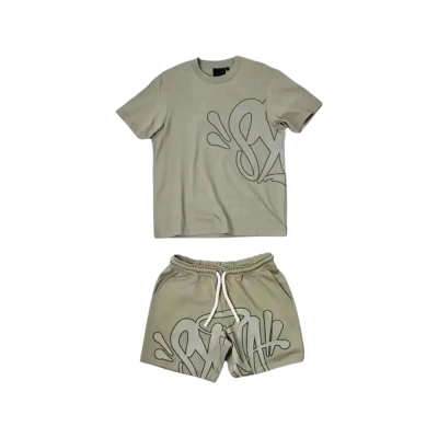 Syna World T-shirt & Short Tracksuit Green Set CK 241205 01