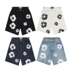 Denim Tears Jeans Shorts Black/ White/ Selvedge/ Light Wash YZ 241206