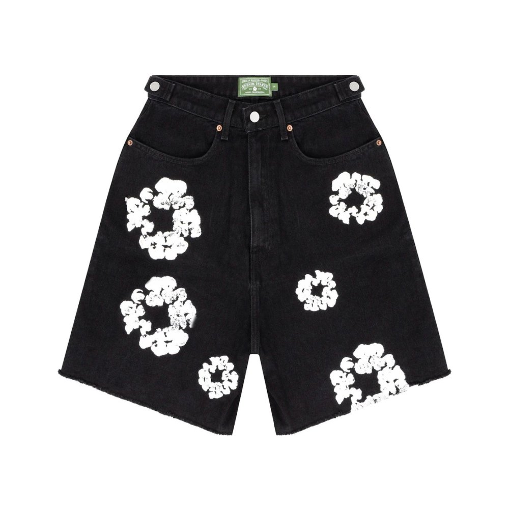 Denim Tears Jeans Shorts Black/ White/ Selvedge/ Light Wash YZ 241206