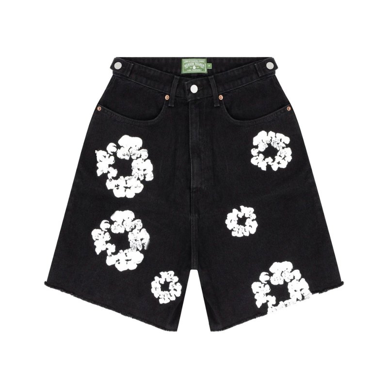 Denim Tears Jeans Shorts Black/ White/ Selvedge/ Light Wash YZ 241206