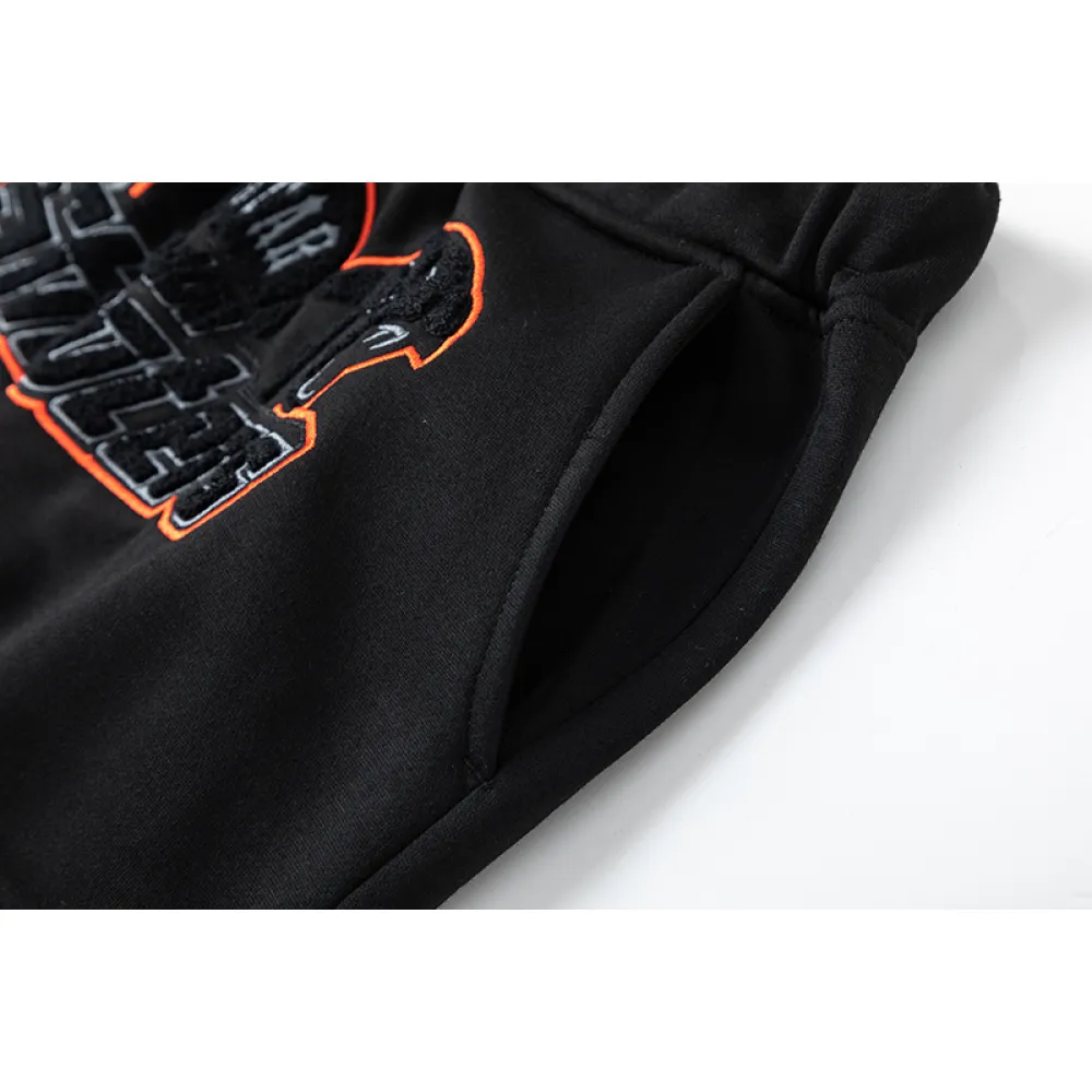 Trapstar Shooters Hoodie Sweatpant Tracksuit Black Orange CK 241206