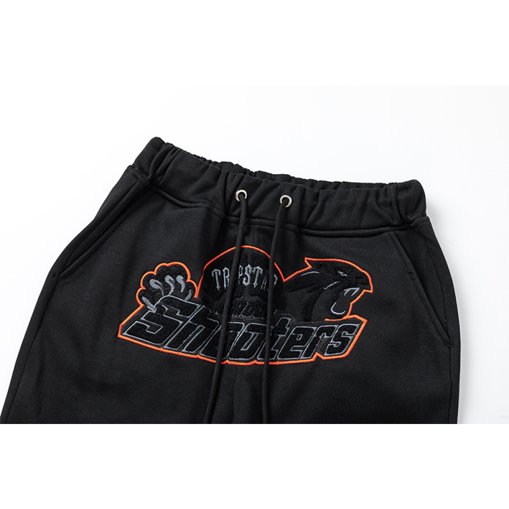 Trapstar Shooters Hoodie Sweatpant Tracksuit Black Orange CK 241206