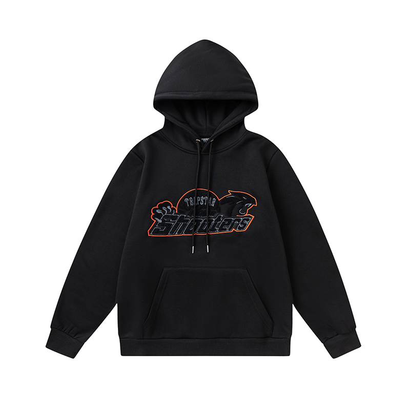 Trapstar Shooters Hoodie Sweatpant Tracksuit Black Orange CK 241206