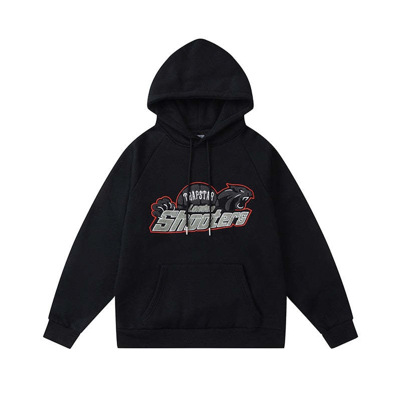 Trapstar Shooters Hoodie Sweatpant Tracksuit Black Red CK 241206