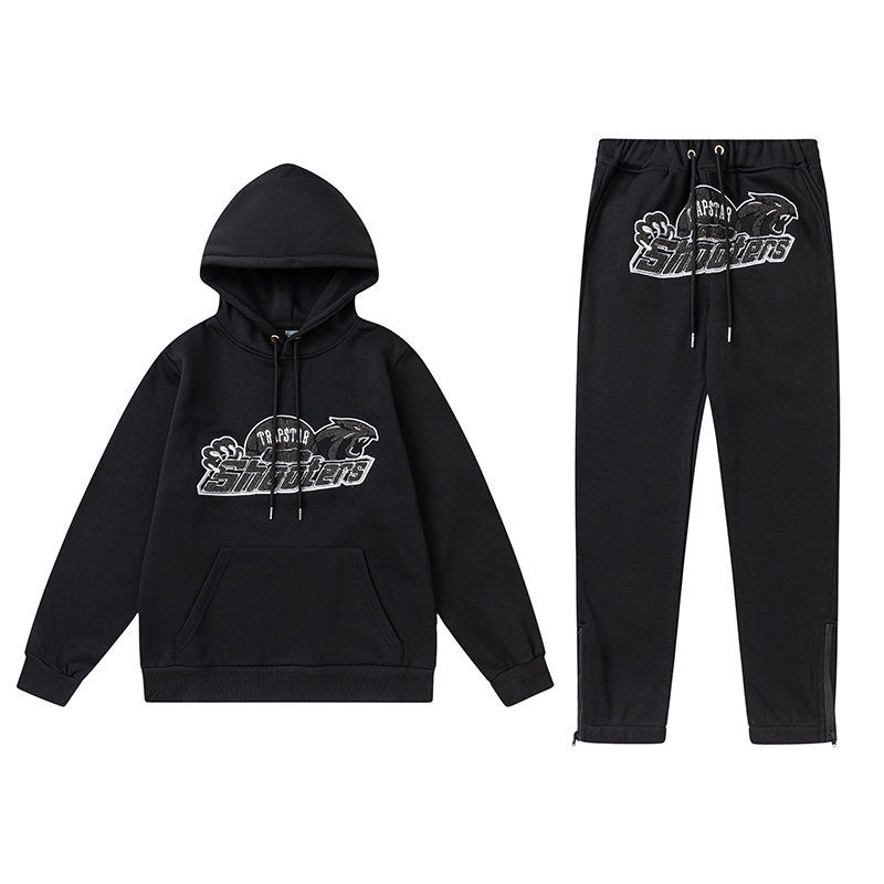 Trapstar Shooters Hoodie Sweatpant Tracksuit Grey/Black CK 241206