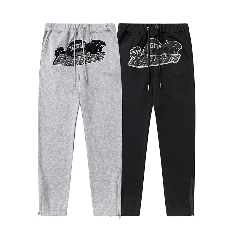 Trapstar Shooters Hoodie Sweatpant Tracksuit Grey/Black CK 241206