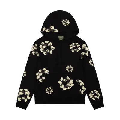 Denim Tears x CPFM Cactus Tears Wreath Hoodie Black YZ 241209 01