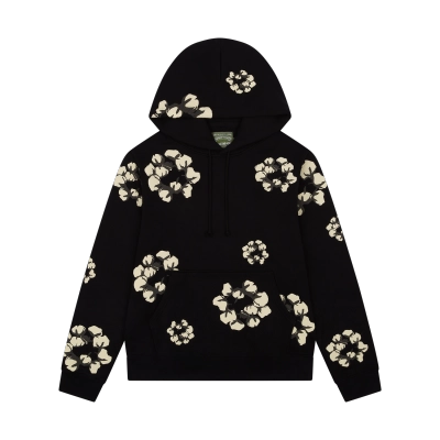 Denim Tears x CPFM Cactus Tears Wreath Hoodie Black YZ 241209 01