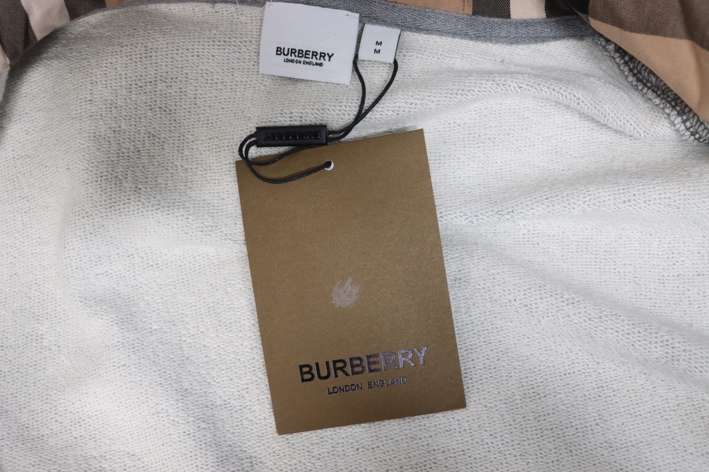 Burberry Embroidered Grey EKD Zip Hoodie Grey CK WH2202024020