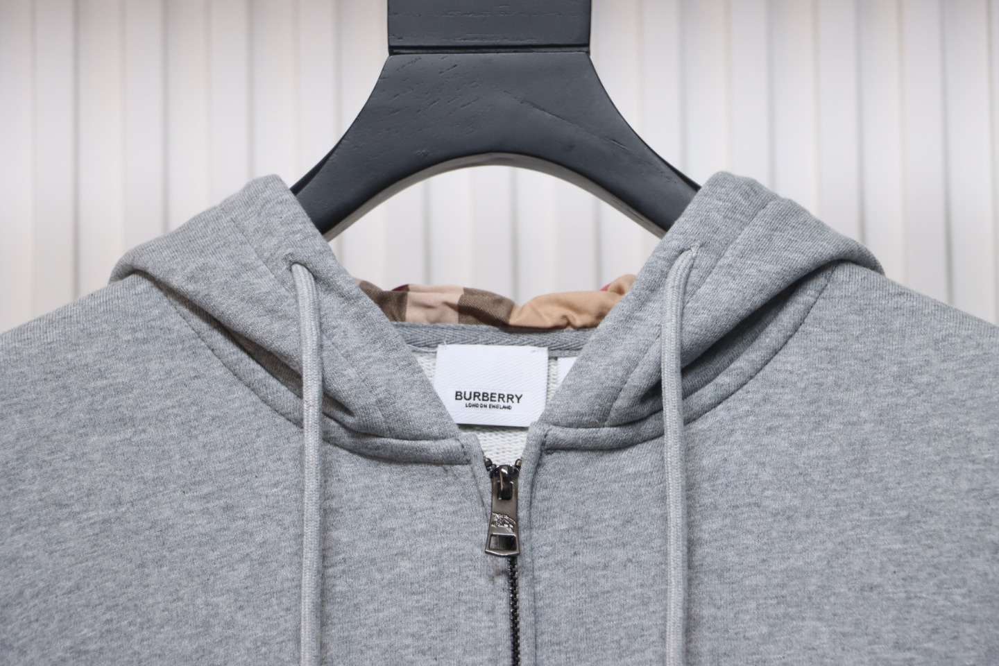 Burberry Embroidered Grey EKD Zip Hoodie Grey CK WH2202024020