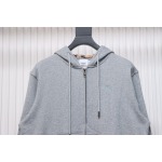 Burberry Embroidered Grey EKD Zip Hoodie Grey CK WH2202024020