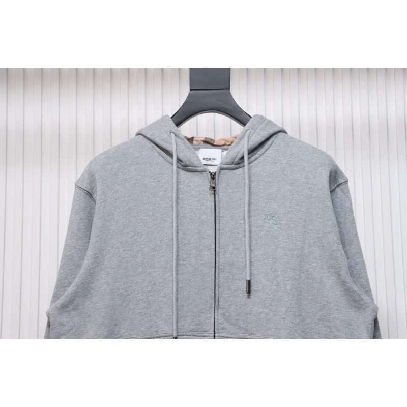 Burberry Embroidered Grey EKD Zip Hoodie Grey CK WH2202024020