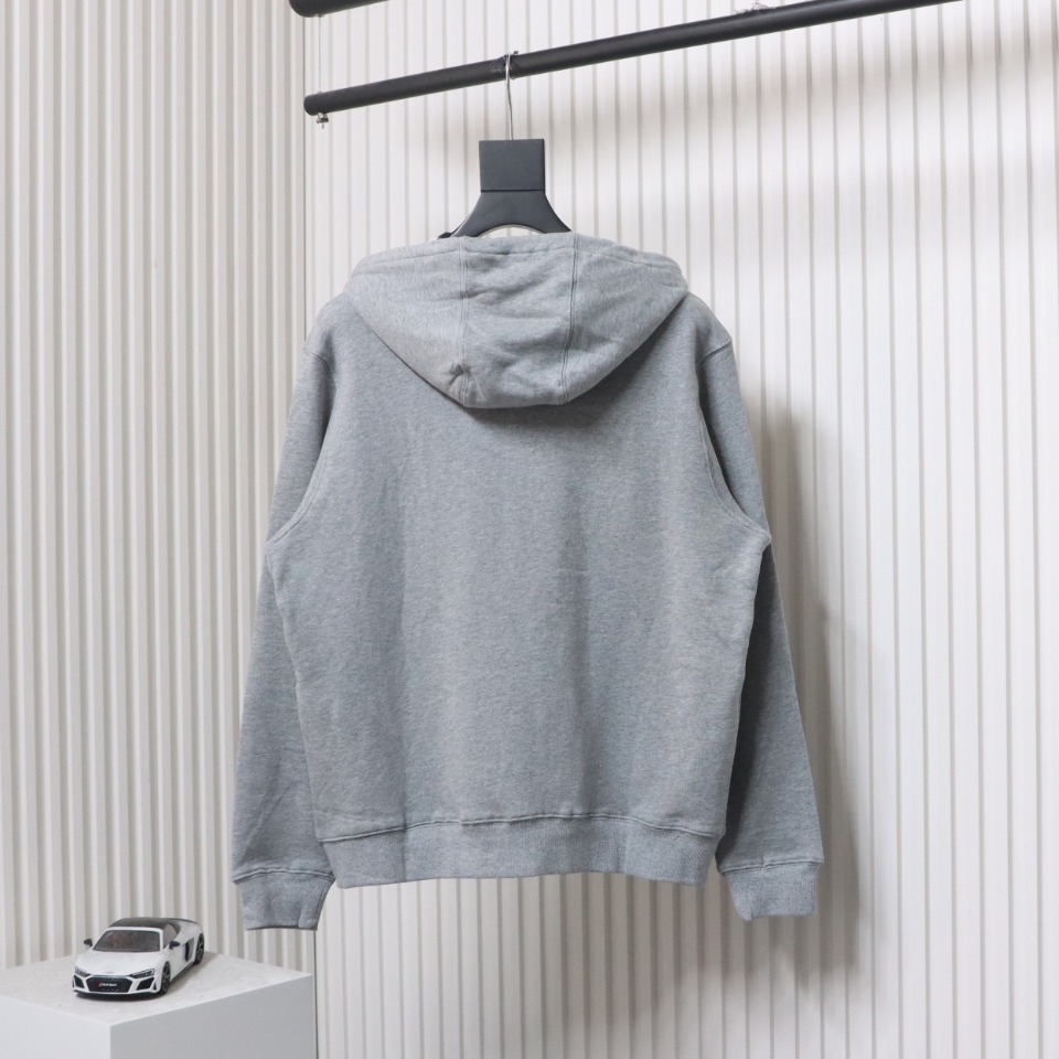 Burberry Embroidered Grey EKD Zip Hoodie Grey CK WH2202024020