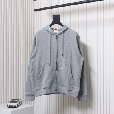 Burberry Embroidered Grey EKD Zip Hoodie Grey CK WH2202024020 01