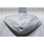 Burberry Letter Graphic Cotton Blend Zip Hoodie Pale Grey Melange CK WH34020204022