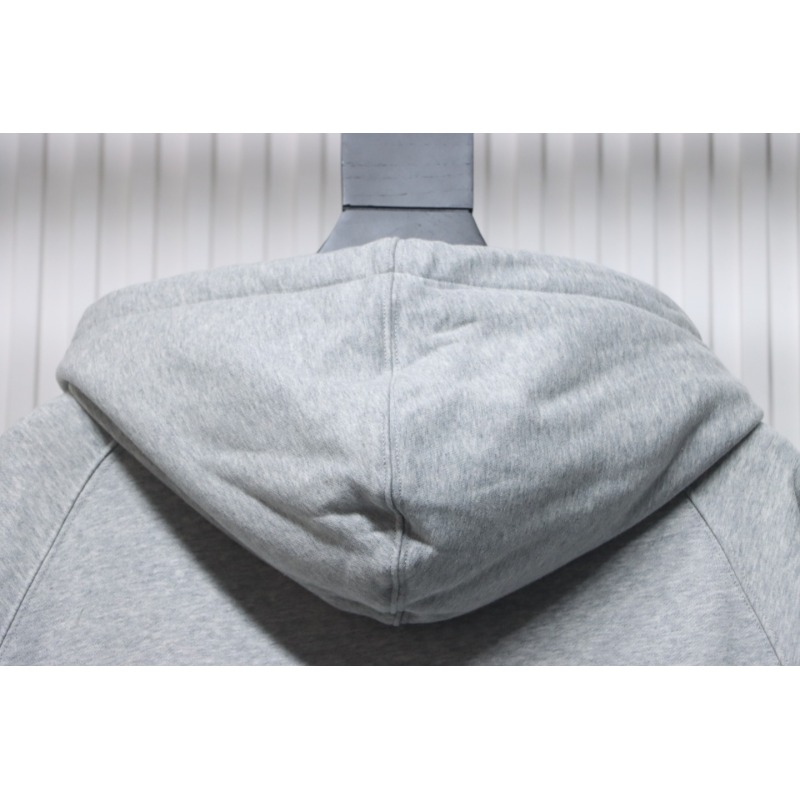 Burberry Letter Graphic Cotton Blend Zip Hoodie Pale Grey Melange CK WH34020204022