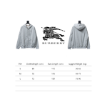 Burberry Letter Graphic Cotton Blend Zip Hoodie Pale Grey Melange CK WH34020204022