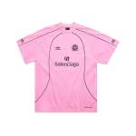 Balenciaga Miami Soccer T-Shirt Oversized Pink/Black