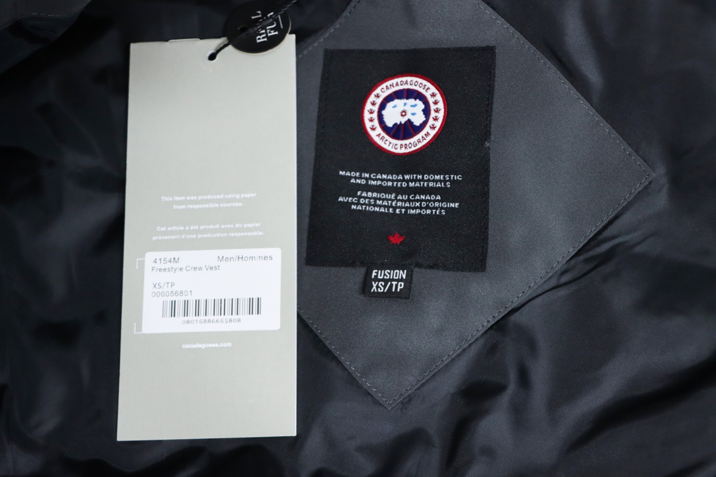 CANADA GOOSE Black Label Garson Quilted Shell Down Gilet Vest Grey CK 2402023014