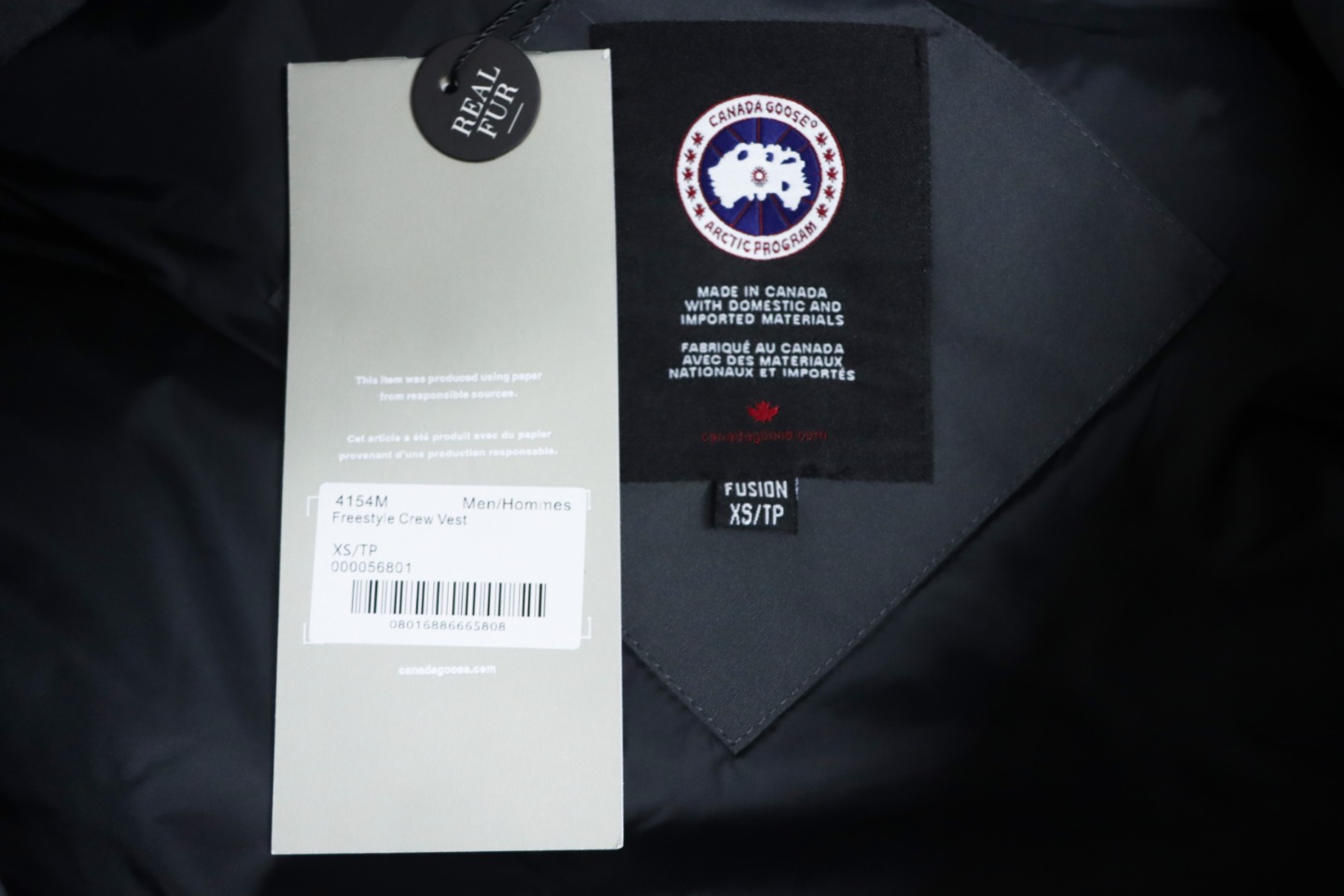 CANADA GOOSE Down Vest Grey CK 2402023014