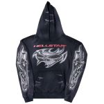 Hellstar Airbrushed Skull Hoodie Black CK24121904