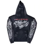 Hellstar Airbrushed Skull Hoodie Black CK24121904